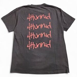 YG 4 Hunnid Black Short Sleeve T-Shirt Size Large Hip Hop Skate West Coast